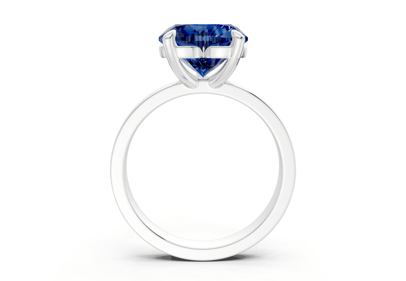 Aspen Sapphire Gemstone Solitaire Heart Cut 3mm Engagement Ring - Ring Premier