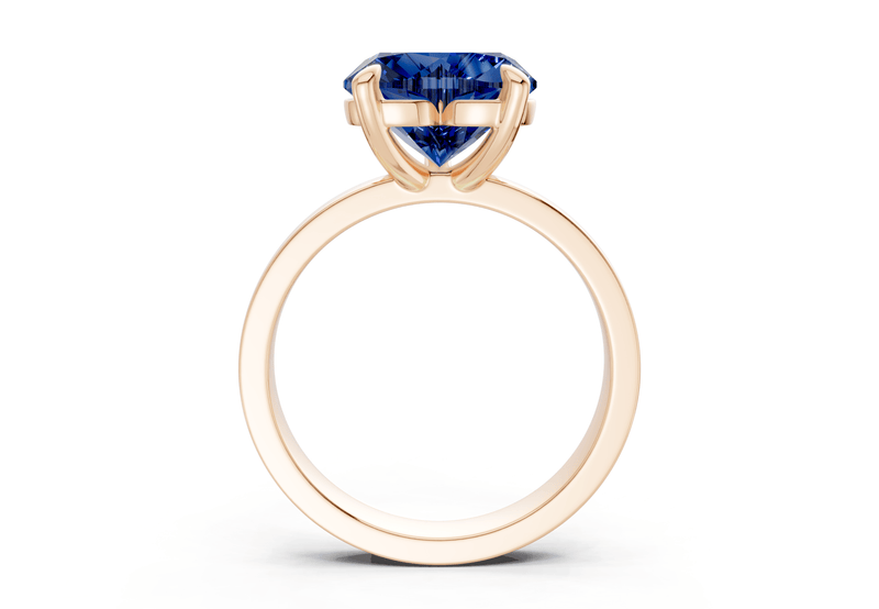 Aspen Sapphire Gemstone Solitaire Heart Cut 3mm Engagement Ring - Ring Premier
