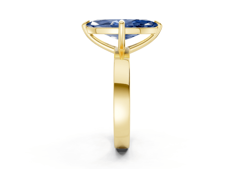 Aspen Sapphire Gemstone Solitaire Marquise Cut 3mm Engagement Ring - Ring Premier