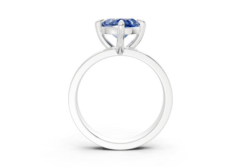Aspen Sapphire Gemstone Solitaire Marquise Cut 3mm Engagement Ring - Ring Premier