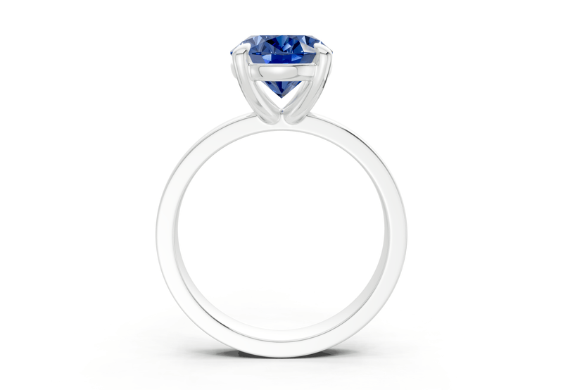 Aspen Sapphire Gemstone Solitaire Oval Cut 3mm Engagement Ring - Ring Premier