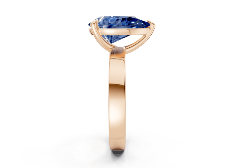 Aspen Sapphire Gemstone Solitaire Pear Cut 3mm Engagement Ring - Ring Premier