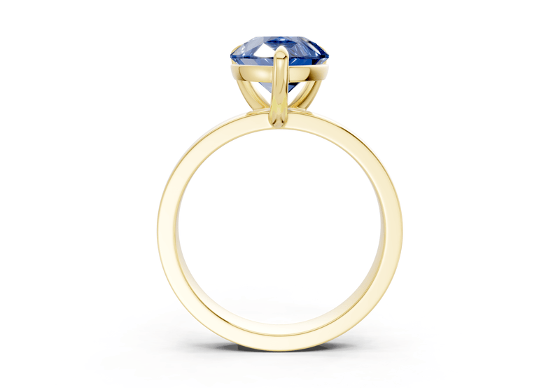 Aspen Sapphire Gemstone Solitaire Pear Cut 3mm Engagement Ring