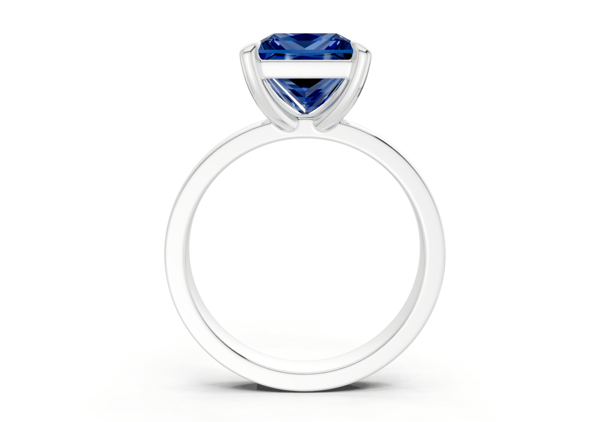 Aspen Sapphire Gemstone Solitaire Princess Cut 3mm Engagement Ring