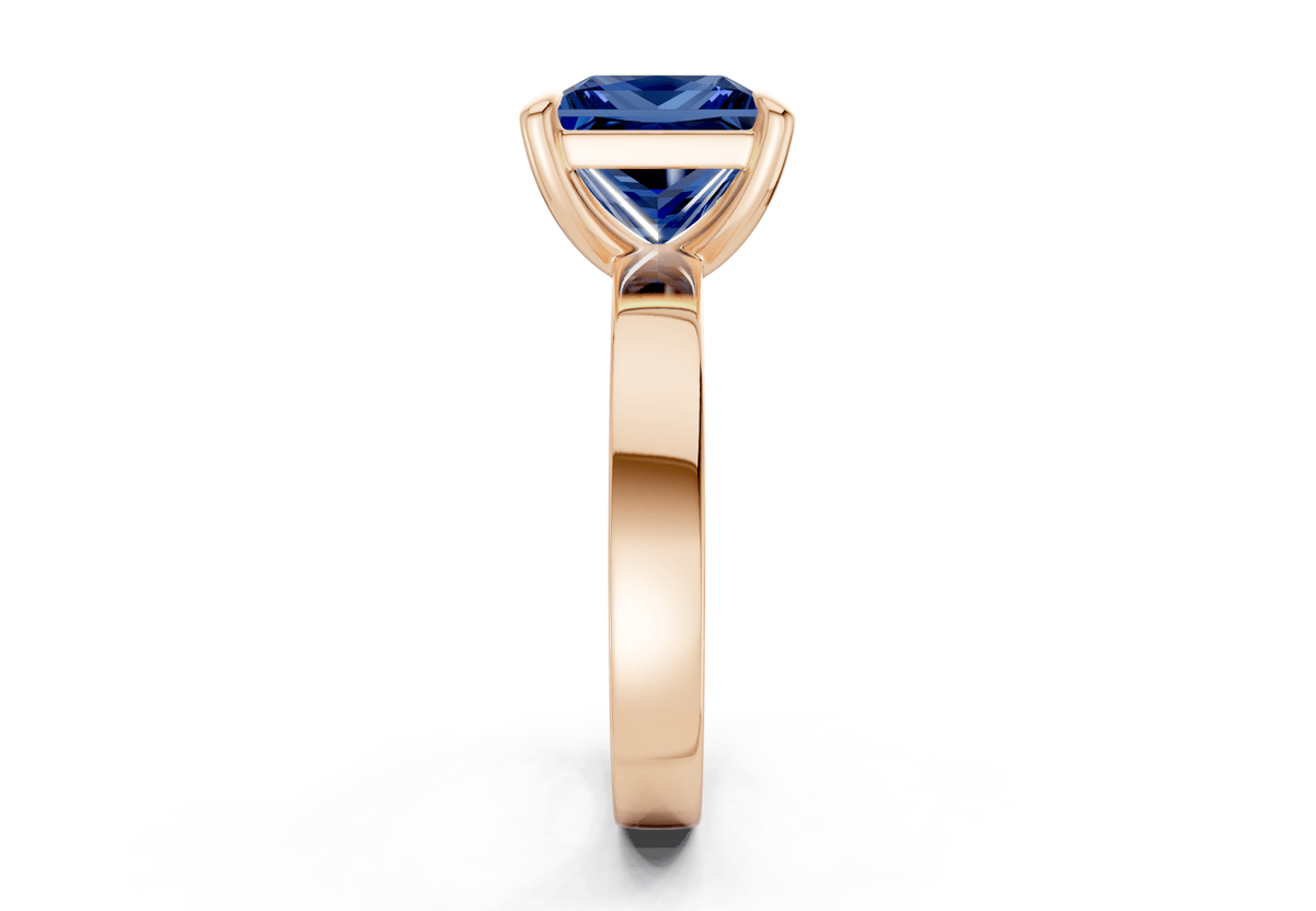 Aspen Sapphire Gemstone Solitaire Princess Cut 3mm Engagement Ring