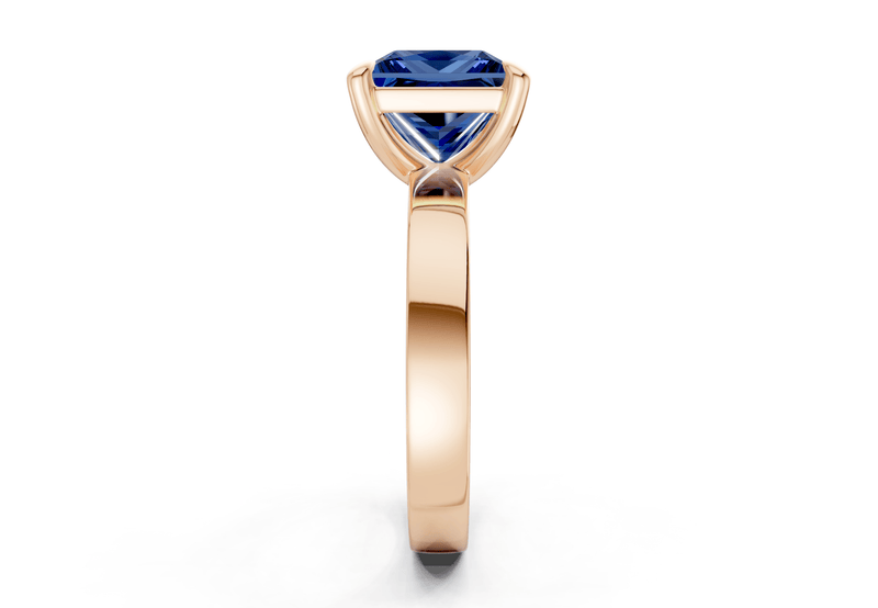 Aspen Sapphire Gemstone Solitaire Princess Cut 3mm Engagement Ring - Ring Premier