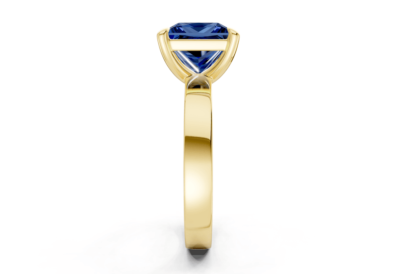 Aspen Sapphire Gemstone Solitaire Princess Cut 3mm Engagement Ring - Ring Premier