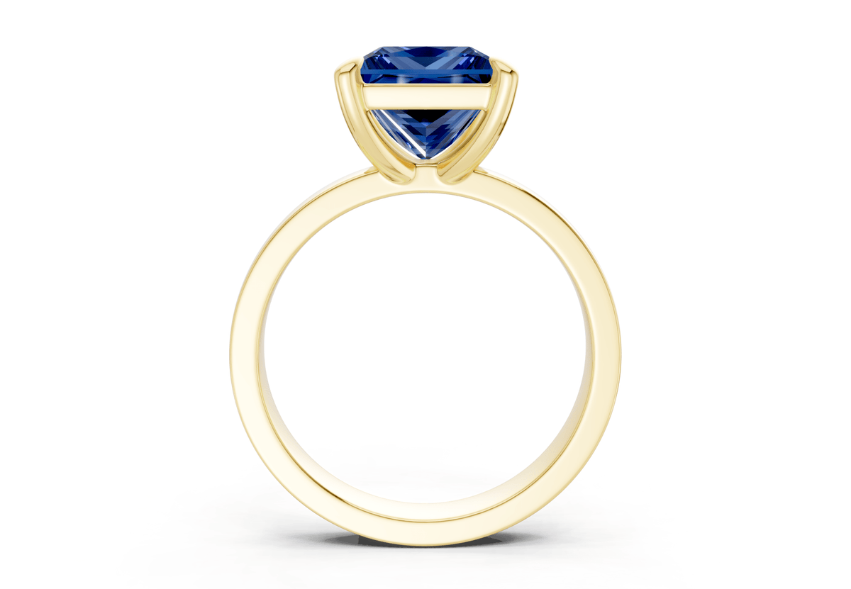 Aspen Sapphire Gemstone Solitaire Princess Cut 3mm Engagement Ring