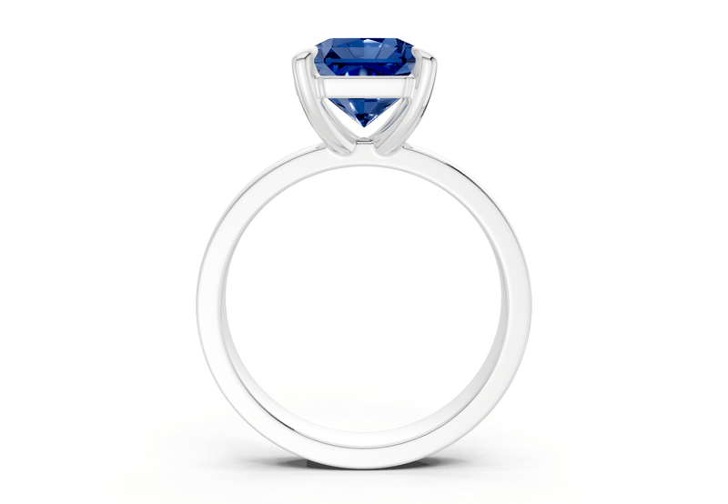 Aspen Sapphire Gemstone Solitaire Radiant Squareuare Cut 3mm Engagement Ring - Ring Premier