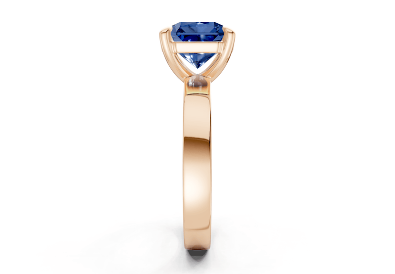 Aspen Sapphire Gemstone Solitaire Radiant Squareuare Cut 3mm Engagement Ring - Ring Premier