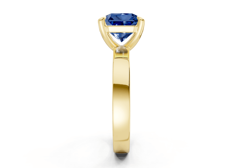Aspen Sapphire Gemstone Solitaire Radiant Squareuare Cut 3mm Engagement Ring - Ring Premier