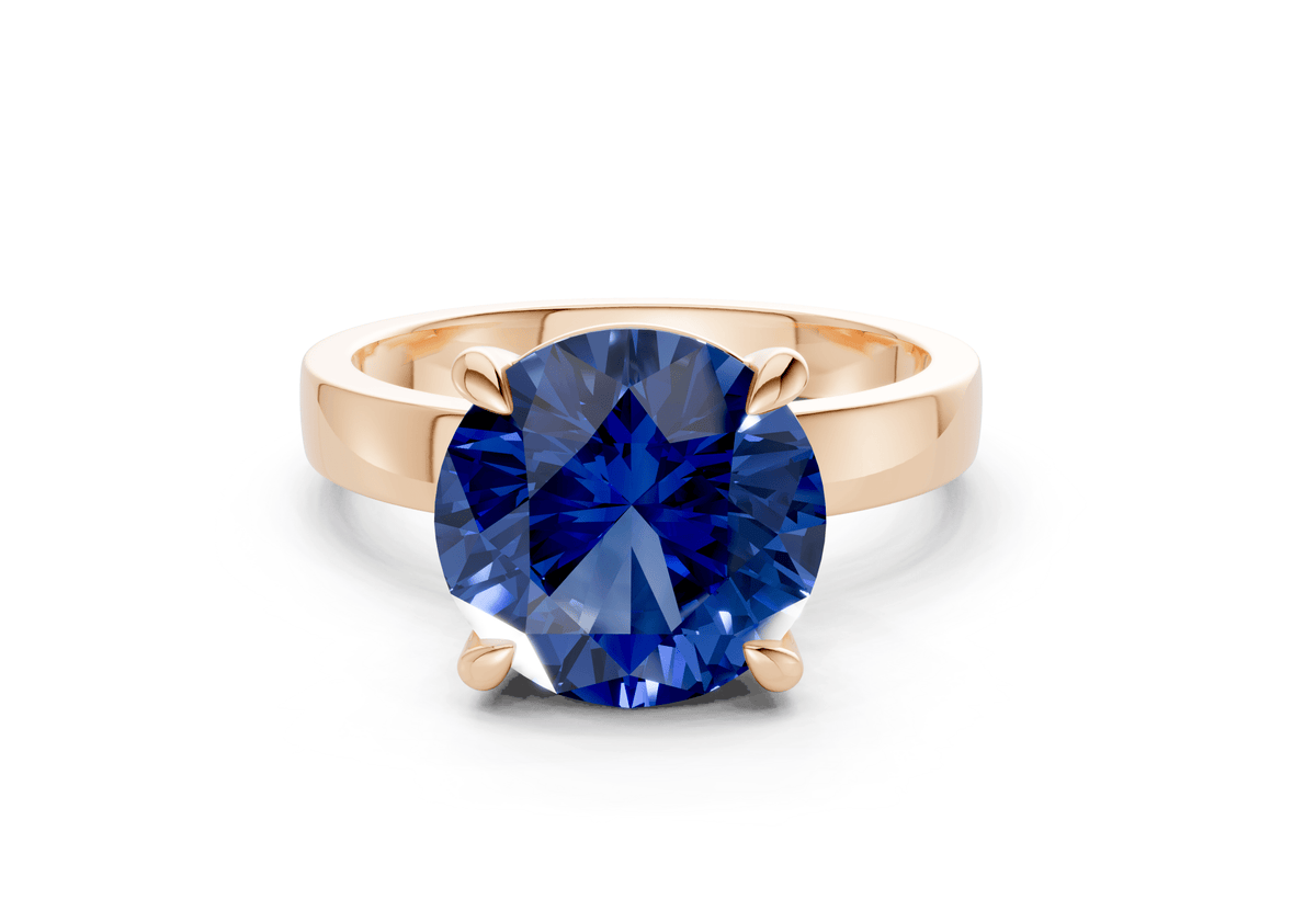 Aspen Sapphire Gemstone Solitaire Round Cut 3mm Engagement Ring