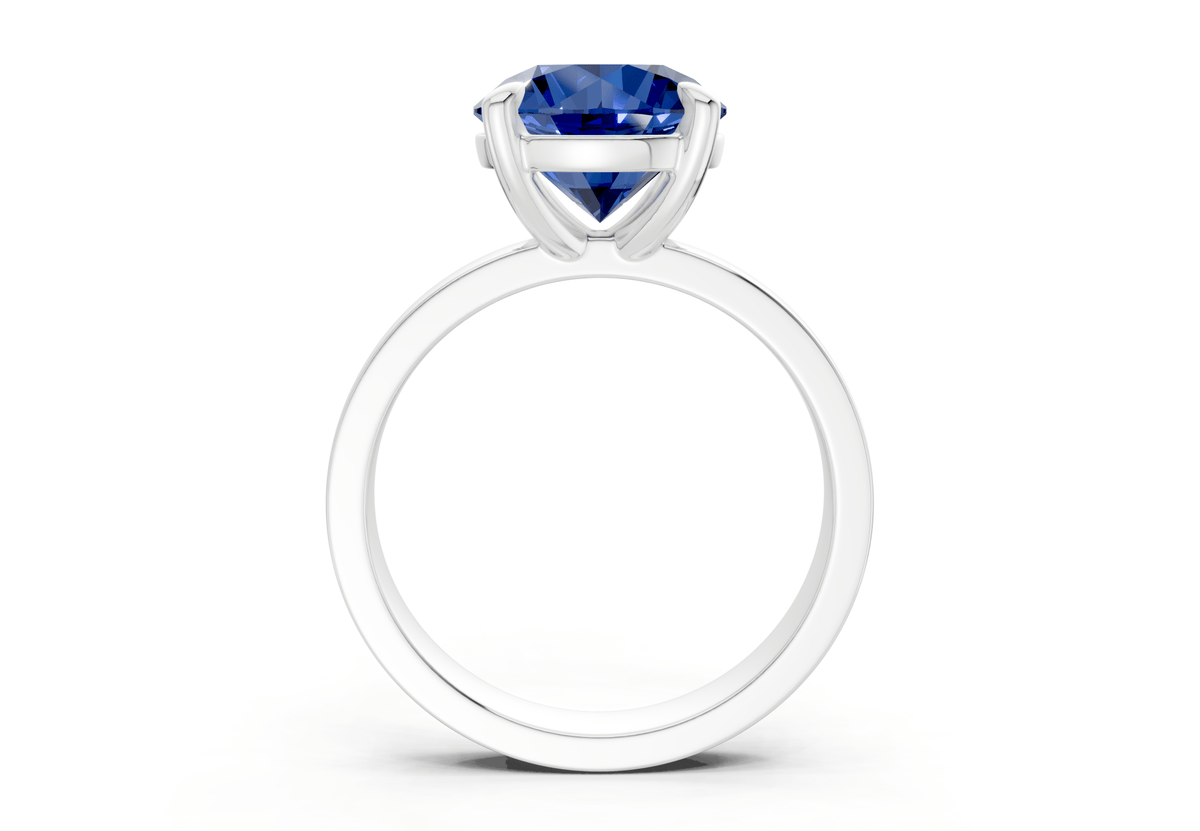 Aspen Sapphire Gemstone Solitaire Round Cut 3mm Engagement Ring