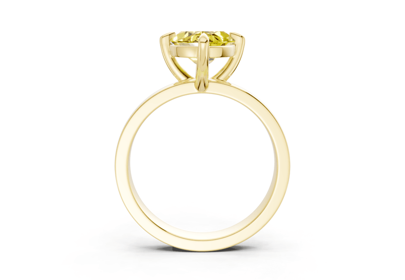 Aspen Yellow Diamond Solitaire Marquise Cut 3mm Engagement Ring