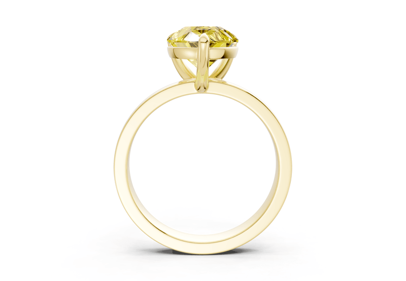 Aspen Yellow Diamond Solitaire Pear Cut 3mm Engagement Ring