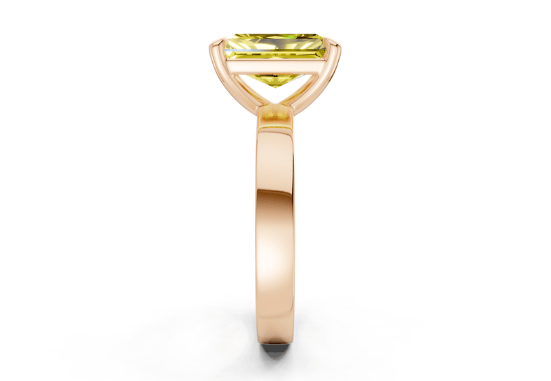 Aspen Yellow Diamond Solitaire Radiant Cut 3mm Engagement Ring - Ring Premier