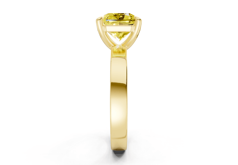 Aspen Yellow Diamond Solitaire Radiant Squareuare Cut 3mm Engagement Ring - Ring Premier