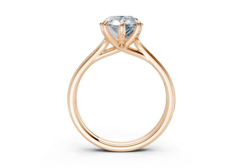 Audrey Blue Diamond Solitaire Pear Cut 3.1mm Engagement Ring - Ring Premier
