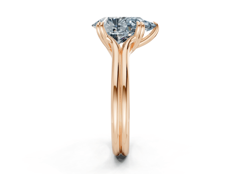 Audrey Blue Diamond Solitaire Pear Cut 3.1mm Engagement Ring - Ring Premier