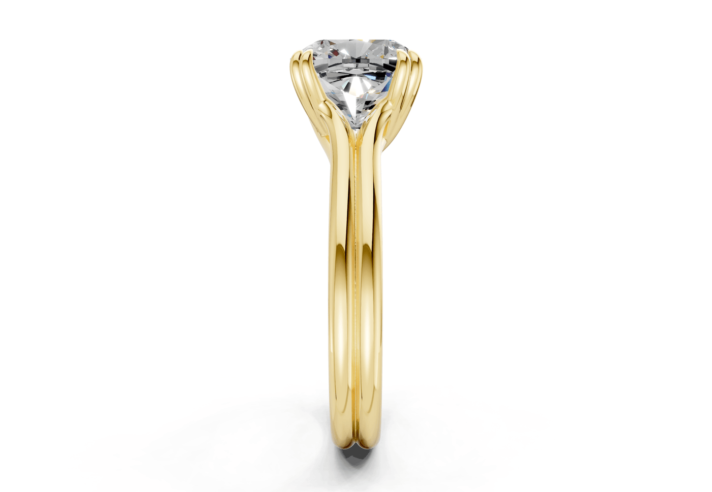Audrey Diamond Solitaire Cushion Squareuare Cut 3.1mm Engagement Ring