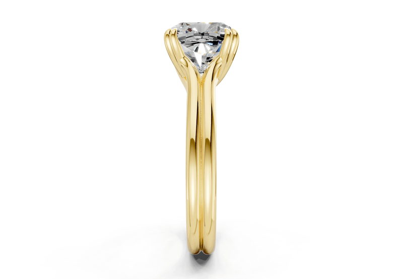 Audrey Diamond Solitaire Cushion Squareuare Cut 3.1mm Engagement Ring - Ring Premier