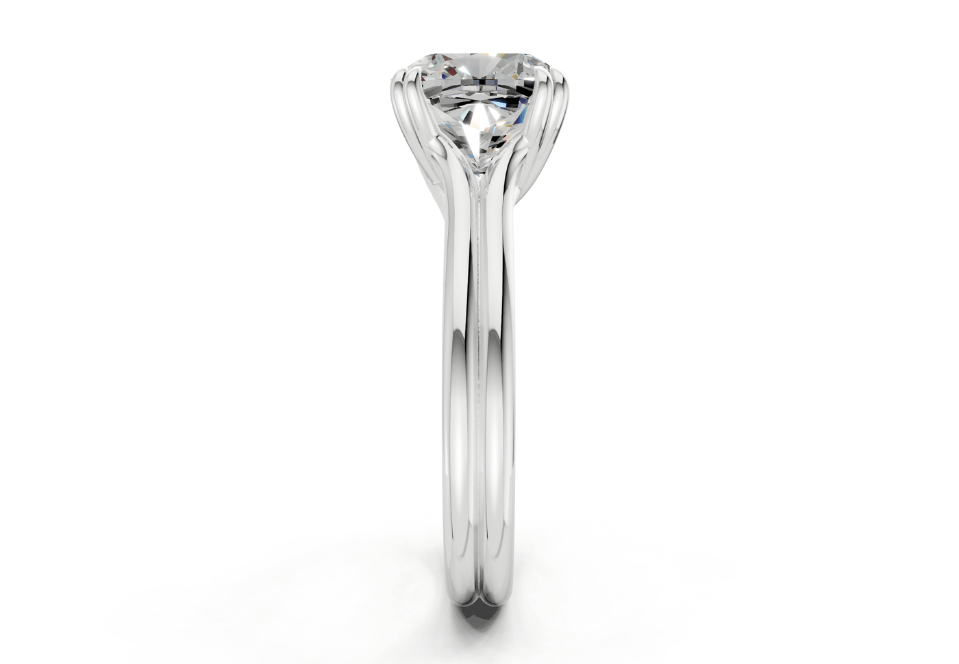 Audrey Diamond Solitaire Cushion Squareuare Cut 3.1mm Engagement Ring