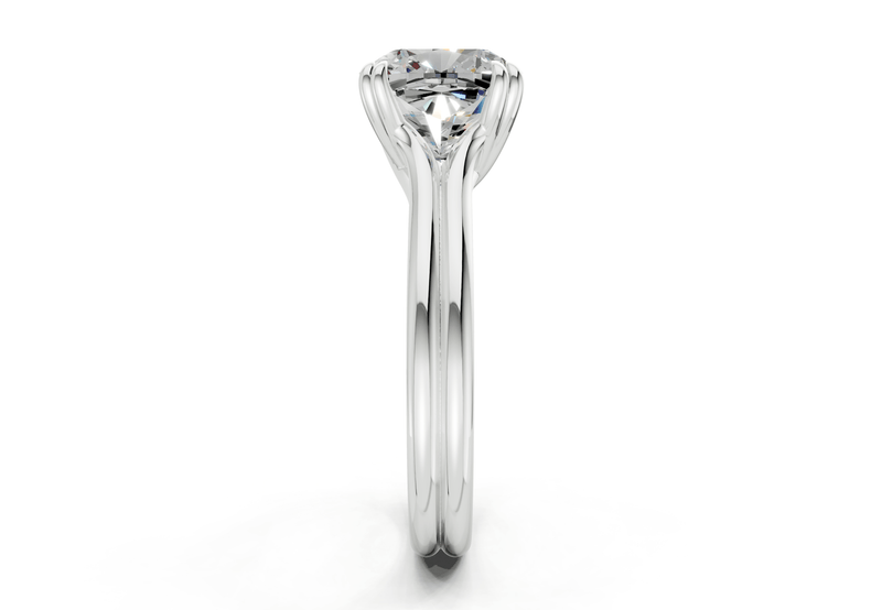 Audrey Diamond Solitaire Cushion Squareuare Cut 3.1mm Engagement Ring - Ring Premier