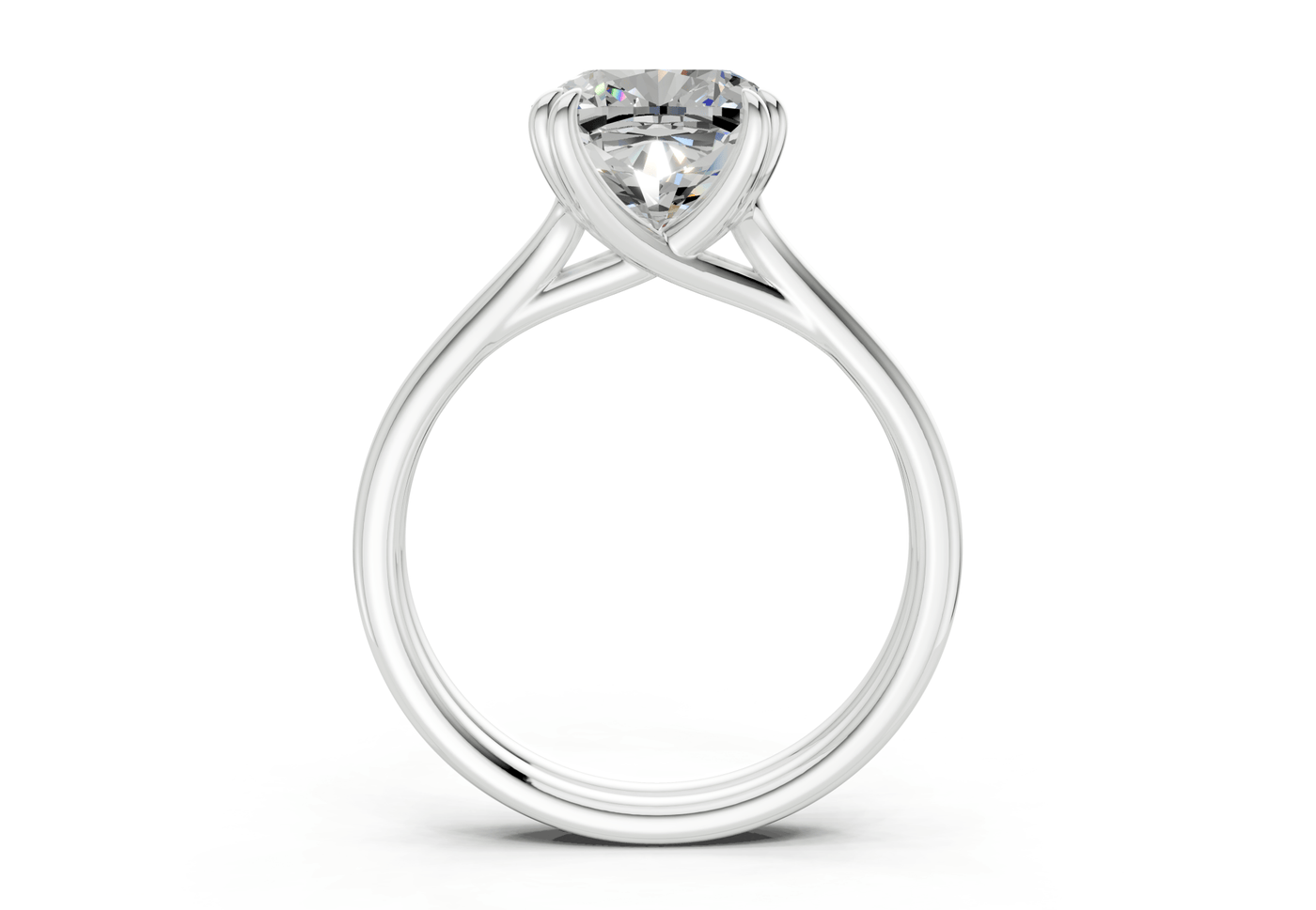 Audrey Diamond Solitaire Cushion Squareuare Cut 3.1mm Engagement Ring
