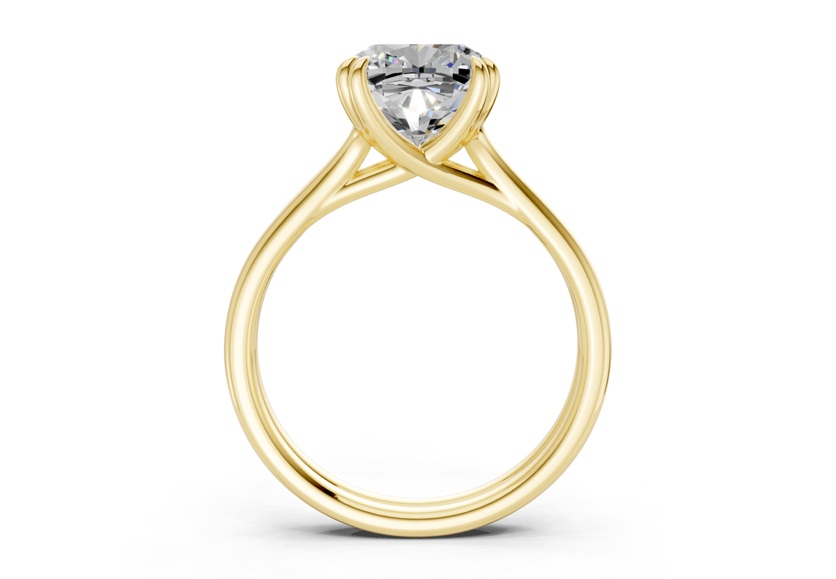 Audrey Diamond Solitaire Cushion Squareuare Cut 3.1mm Engagement Ring