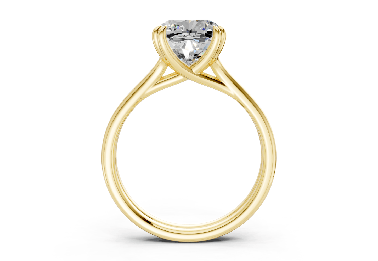 Audrey Diamond Solitaire Cushion Squareuare Cut 3.1mm Engagement Ring - Ring Premier