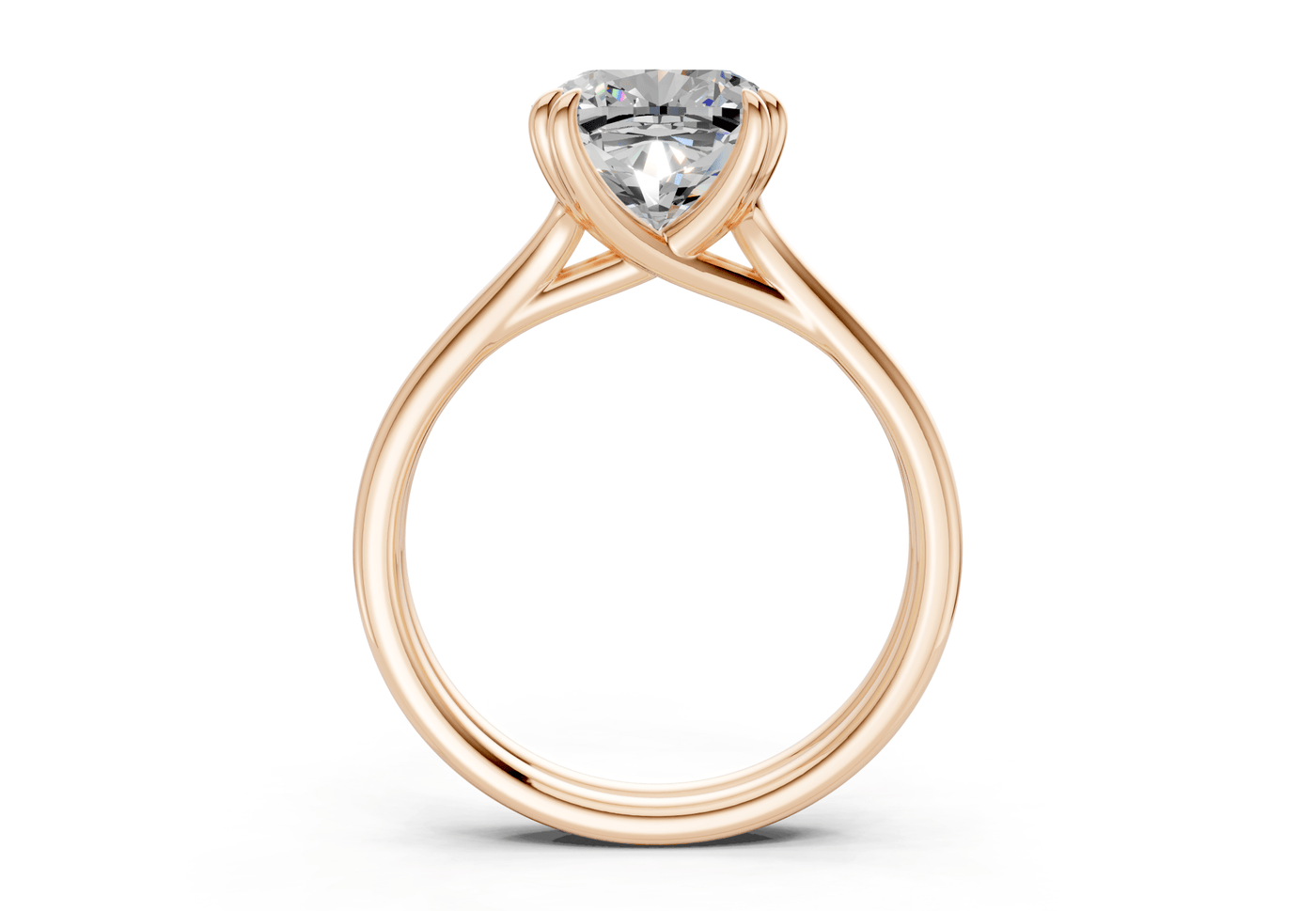 Audrey Diamond Solitaire Cushion Squareuare Cut 3.1mm Engagement Ring