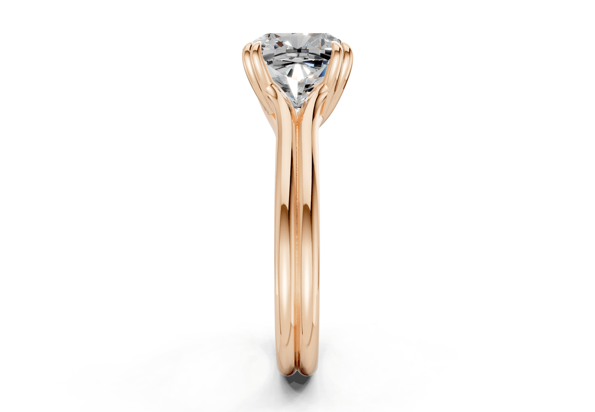 Audrey Diamond Solitaire Cushion Squareuare Cut 3.1mm Engagement Ring