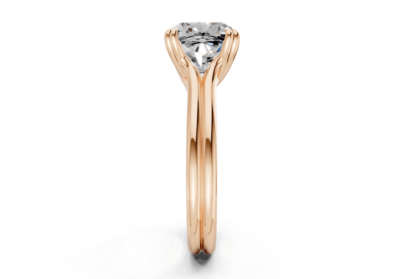Audrey Diamond Solitaire Cushion Squareuare Cut 3.1mm Engagement Ring - Ring Premier