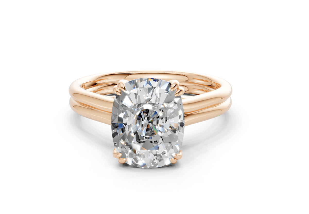Audrey Diamond Solitaire Elongated Cushion Cut 3.1mm Engagement Ring