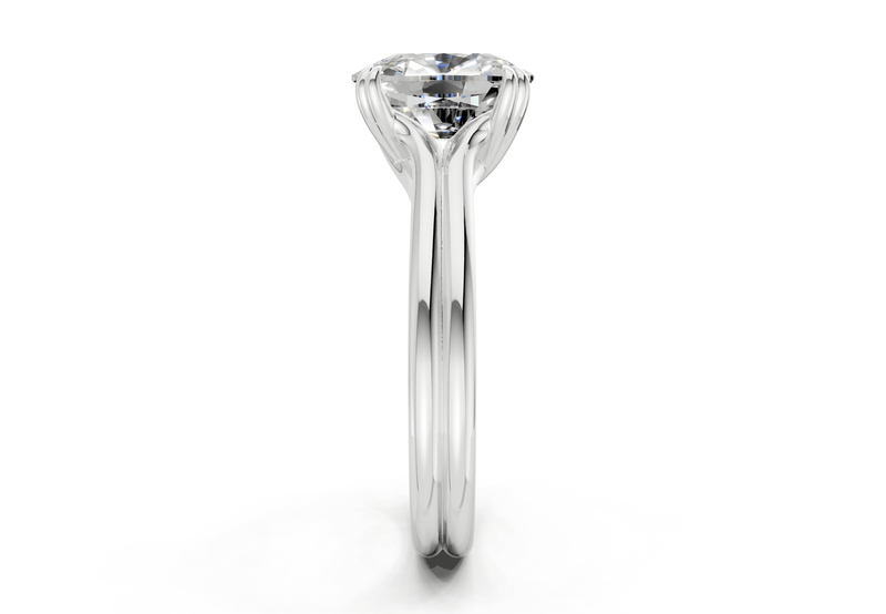 Audrey Diamond Solitaire Elongated Cushion Cut 3.1mm Engagement Ring - Ring Premier
