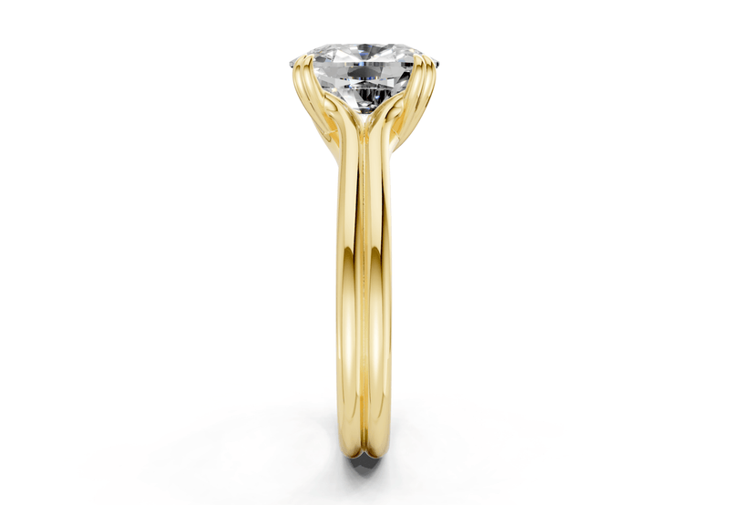 Audrey Diamond Solitaire Elongated Cushion Cut 3.1mm Engagement Ring - Ring Premier