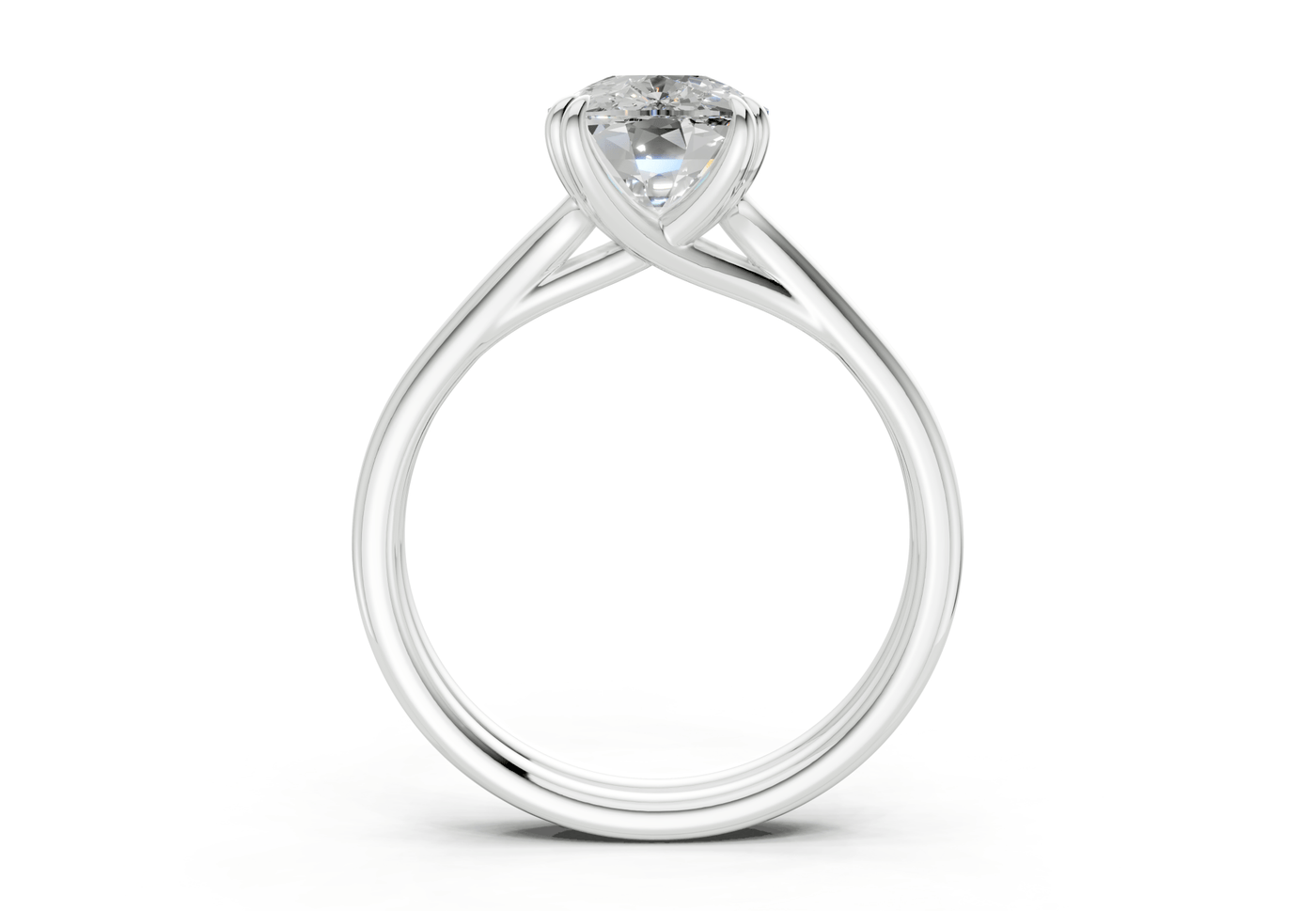 Audrey Diamond Solitaire Elongated Cushion Cut 3.1mm Engagement Ring