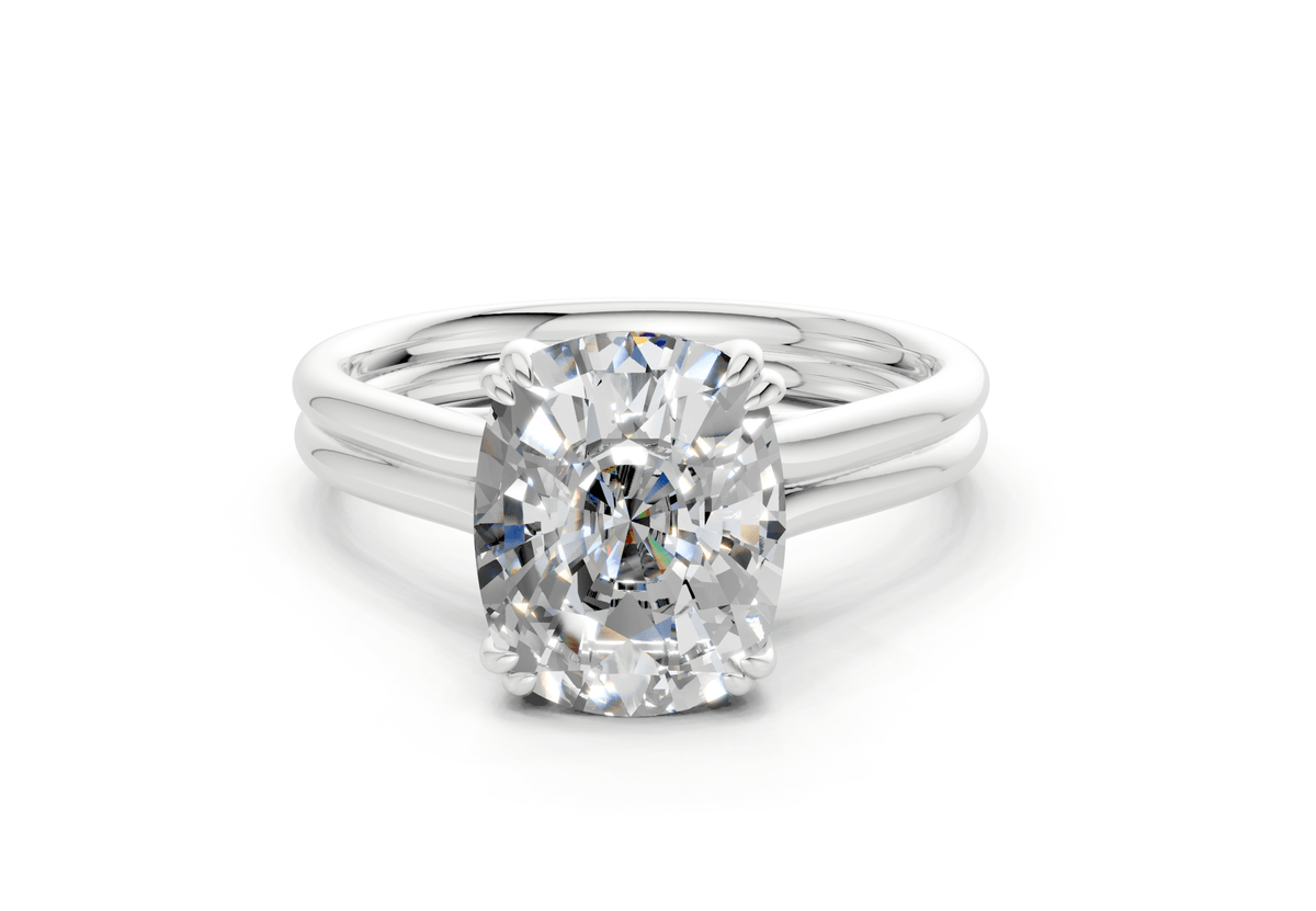 Audrey Diamond Solitaire Elongated Cushion Cut 3.1mm Engagement Ring