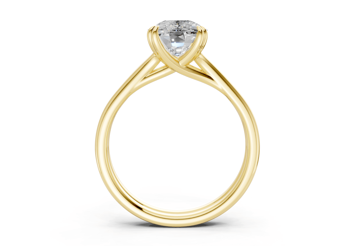 Audrey Diamond Solitaire Elongated Cushion Cut 3.1mm Engagement Ring - Ring Premier