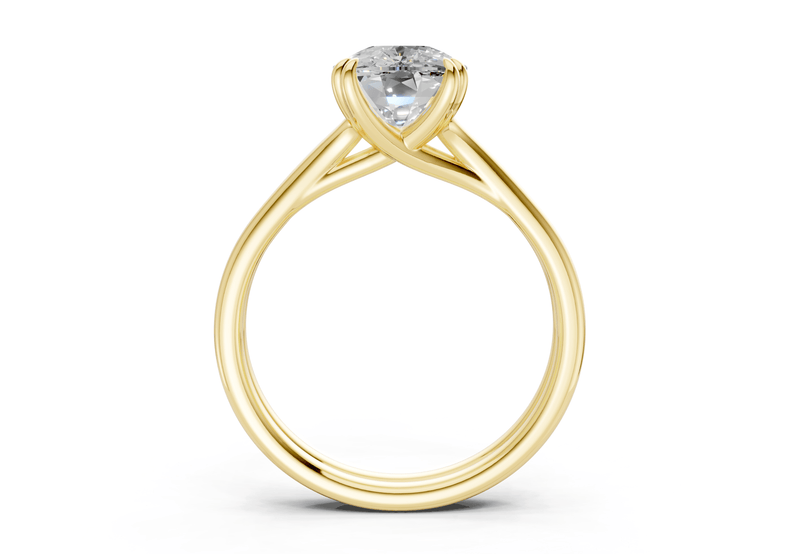 Audrey Diamond Solitaire Elongated Cushion Cut 3.1mm Engagement Ring