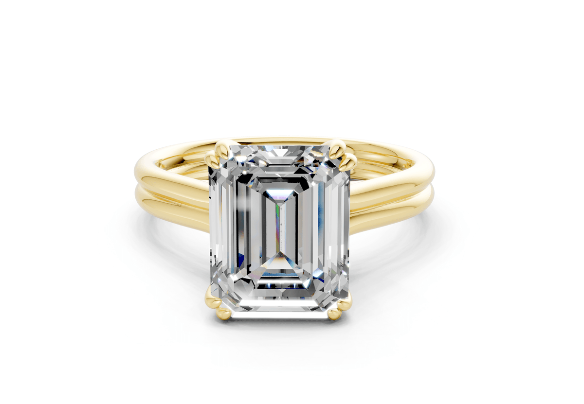 Audrey Diamond Solitaire Emerald Cut 3.1mm Engagement Ring