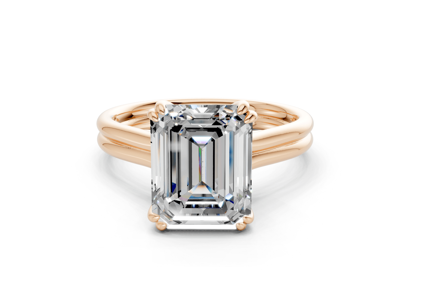 Audrey Diamond Solitaire Emerald Cut 3.1mm Engagement Ring