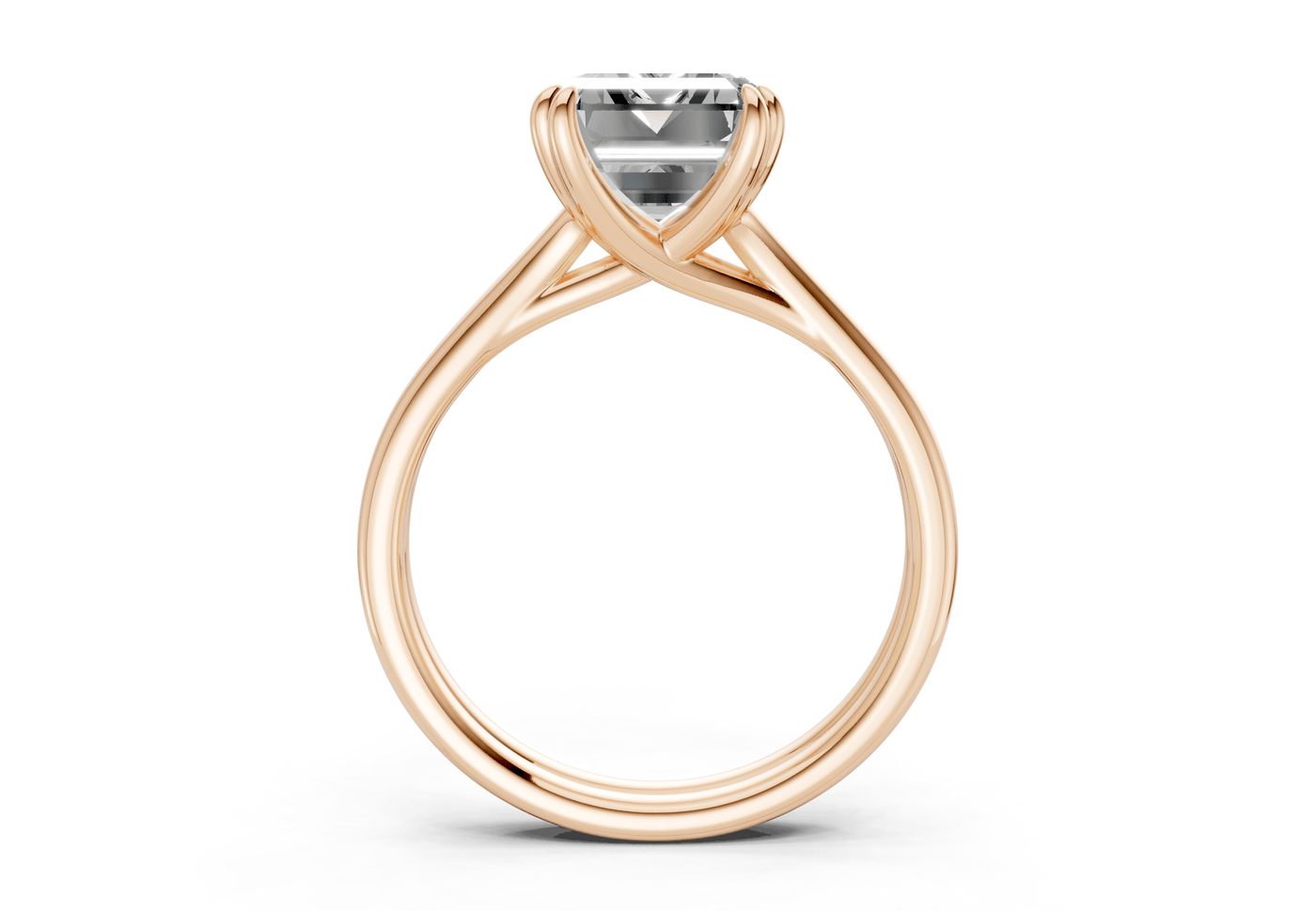 Audrey Diamond Solitaire Emerald Cut 3.1mm Engagement Ring