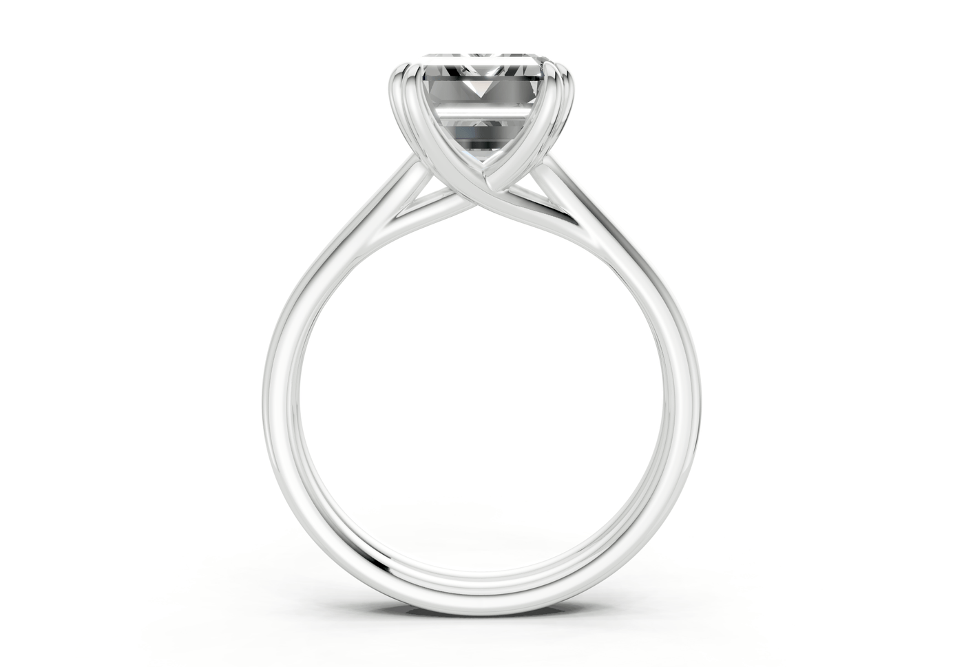 Audrey Diamond Solitaire Emerald Cut 3.1mm Engagement Ring