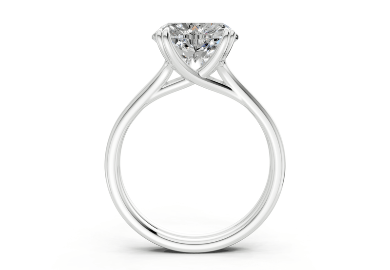 Audrey Diamond Solitaire Heart Cut 3.1mm Engagement Ring - Ring Premier
