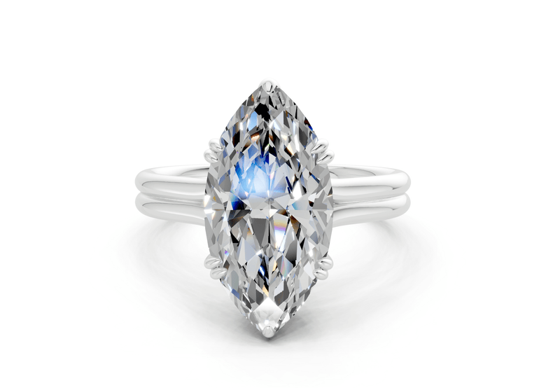 Audrey Diamond Solitaire Marquise Cut 3.1mm Engagement Ring - Ring Premier