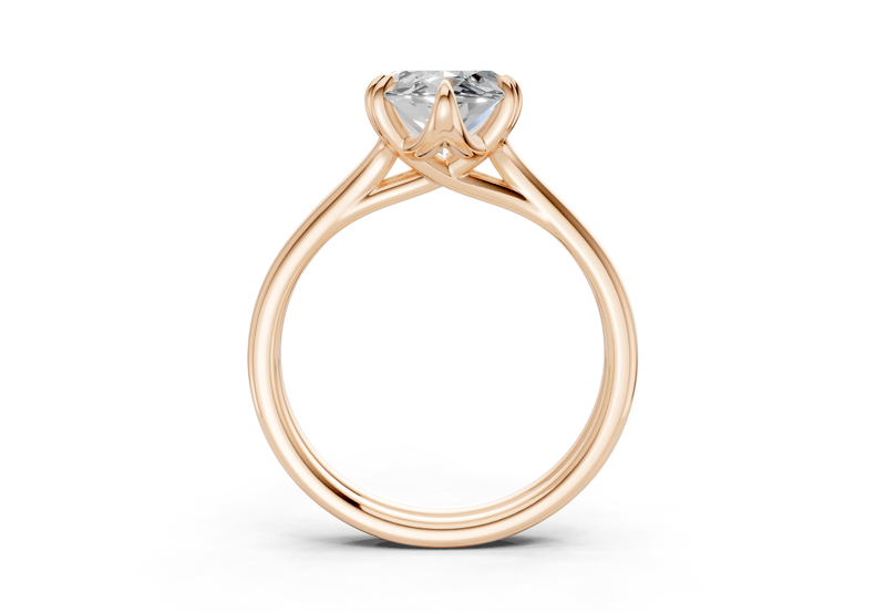 Audrey Diamond Solitaire Marquise Cut 3.1mm Engagement Ring - Ring Premier