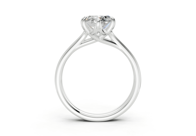 Audrey Diamond Solitaire Marquise Cut 3.1mm Engagement Ring - Ring Premier