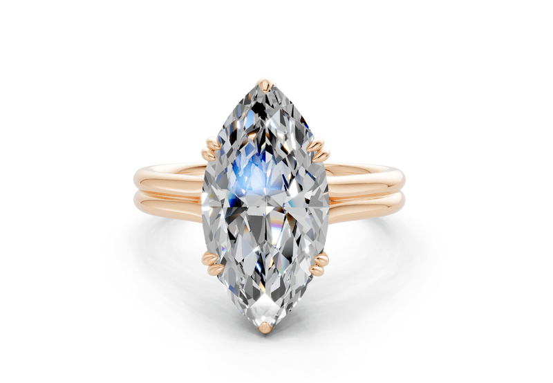 Audrey Diamond Solitaire Marquise Cut 3.1mm Engagement Ring - Ring Premier