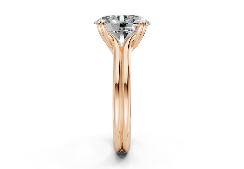 Audrey Diamond Solitaire Oval Cut 3.1mm Engagement Ring - Ring Premier